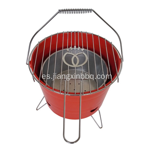 Barbacoa de cubo de carbón portátil de 10 pulgadas